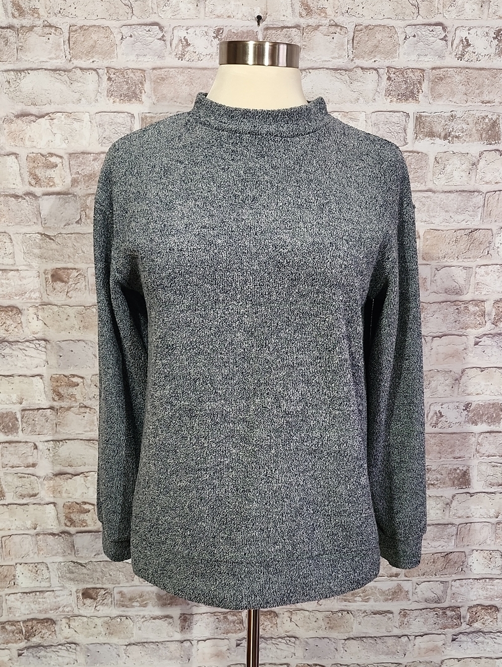 J. America Women's Heather Charcoal Crewneck Sweater